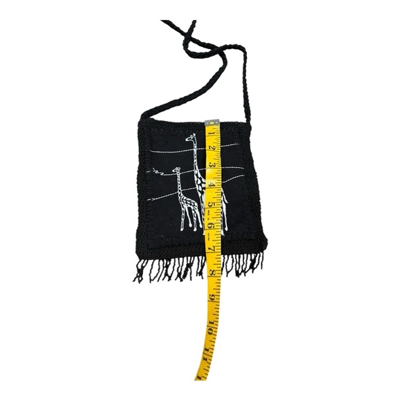 NWOT Black Crossbody Bag with Giraffe Design - Picture 3 of 9